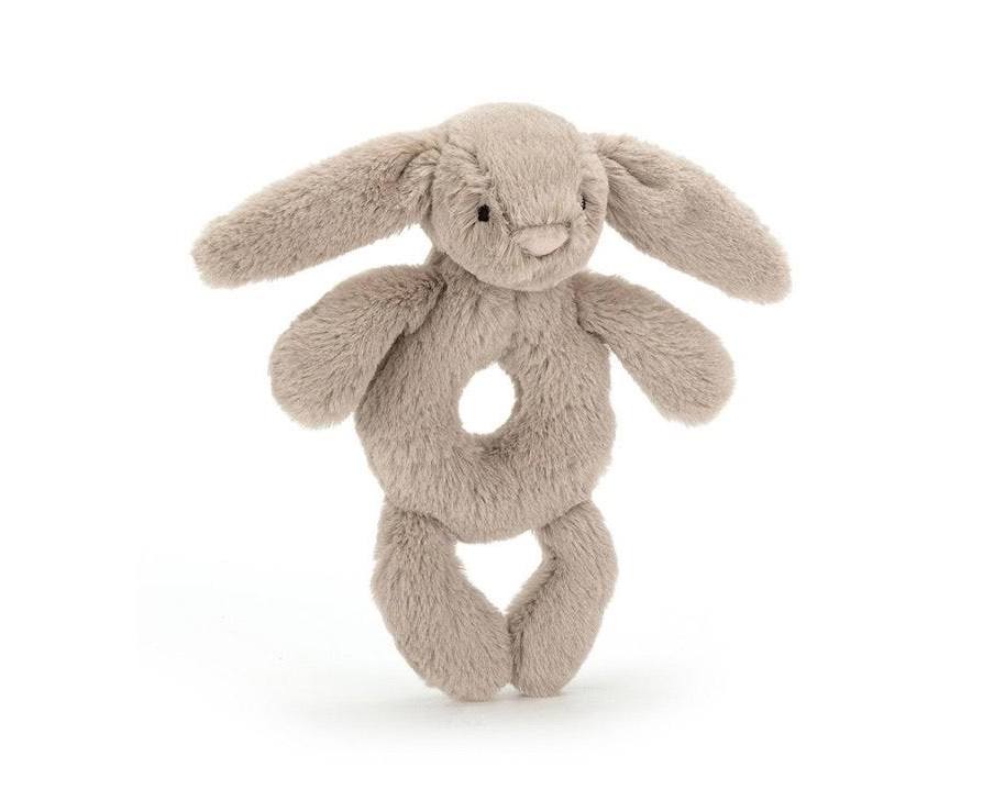 Bashful Beige Bunny Ring Rattle