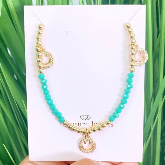 Smiley Turq Necklace