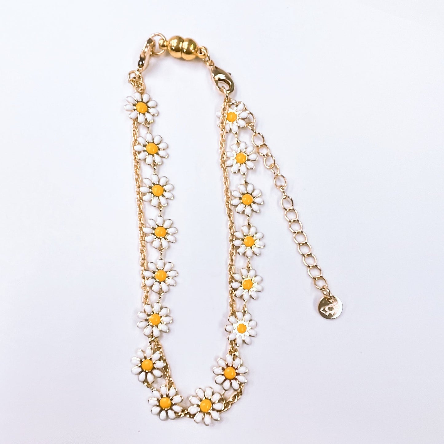 Daisy White Anklet