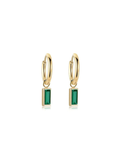Huggie Charm Earrings | Edith Green Gold
