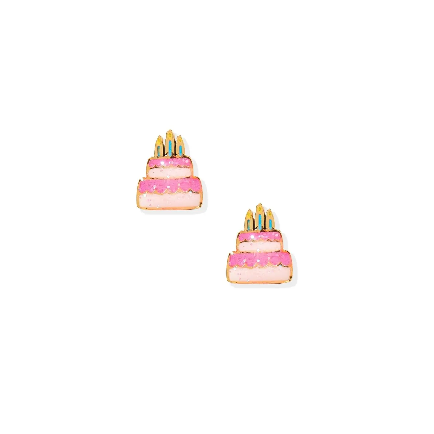 Screwback Stud Earrings | Birthday Cake