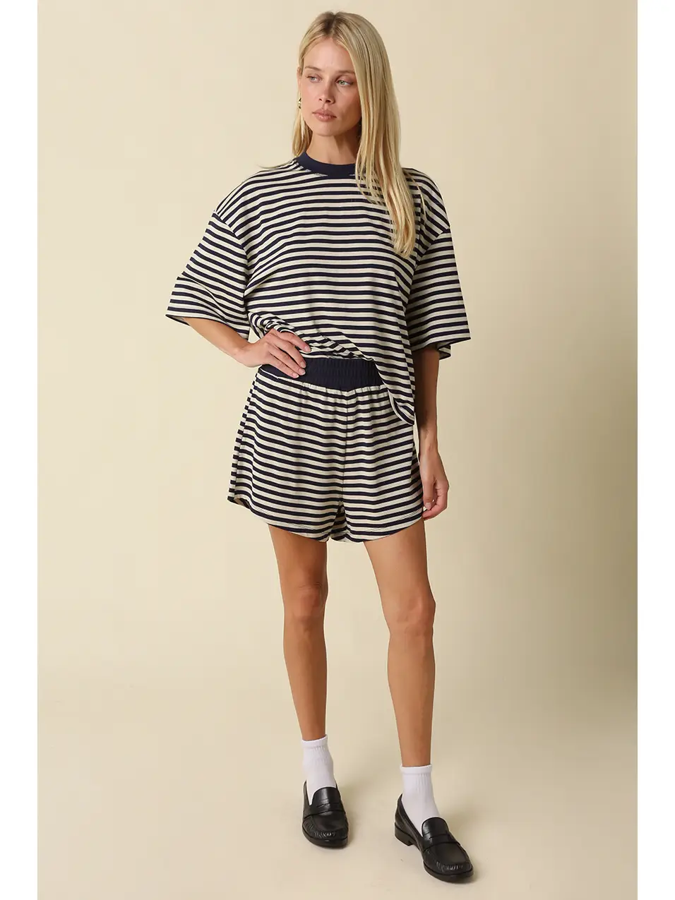 Sadie Stripe Lounge Top and Short Set