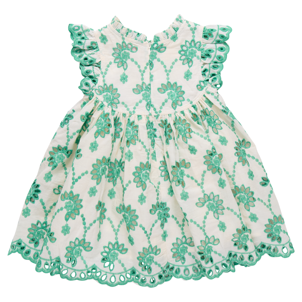 Girls Cynthia Dress | Kelly Green Eyelet