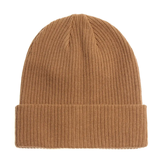 Cotton Knitted Beanies | Camel