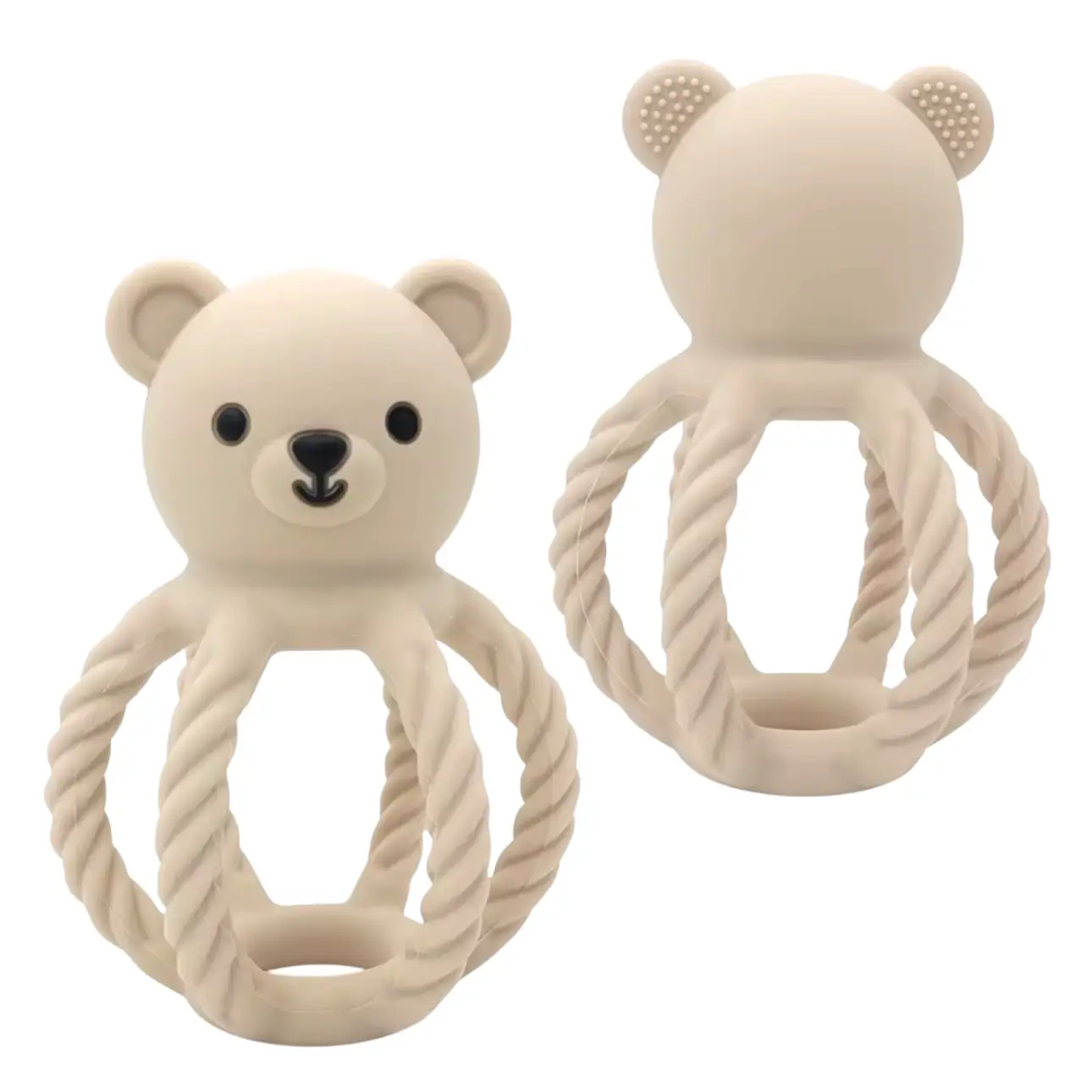 Silicone Teddy Rattle | Beige