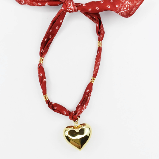 wrapped in Style Necklace| Puffy heart