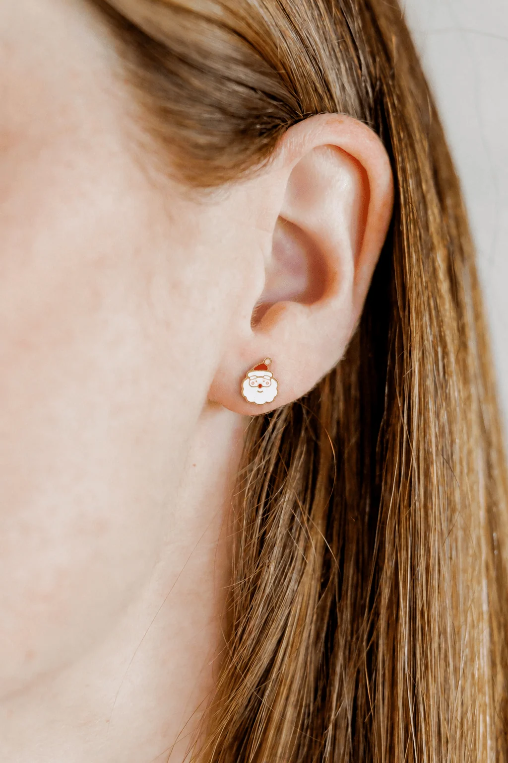 Screwback Stud Earrings | Santa