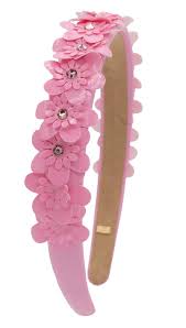 Crystal Flower Headband | Light Pink