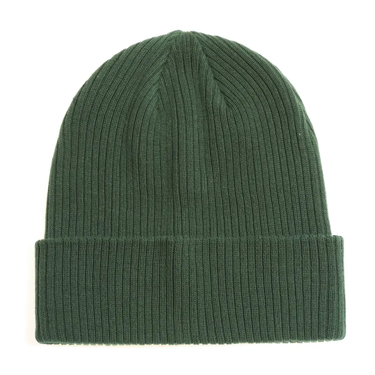 Cotton Knitted Beanie | Dark Green