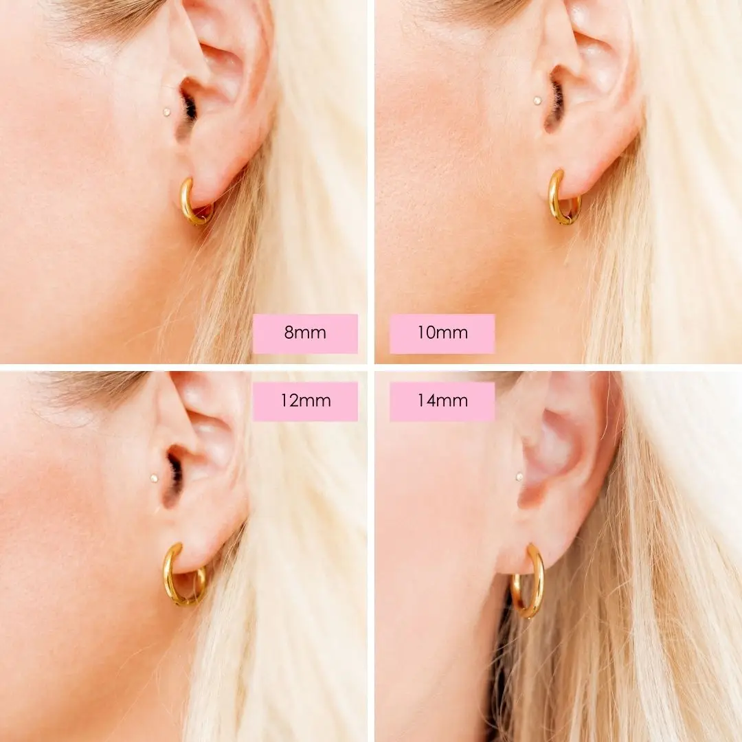 Huggie Earrings | Scarlett Hoop Gold 10mm