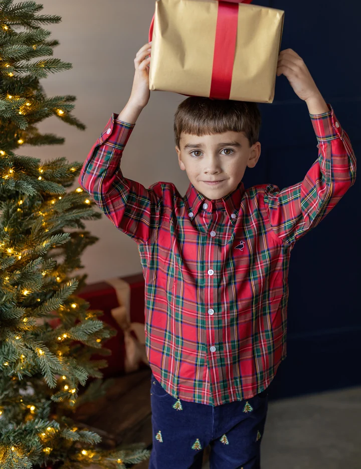 Boys Seasonal Sportshirt | Yuletide