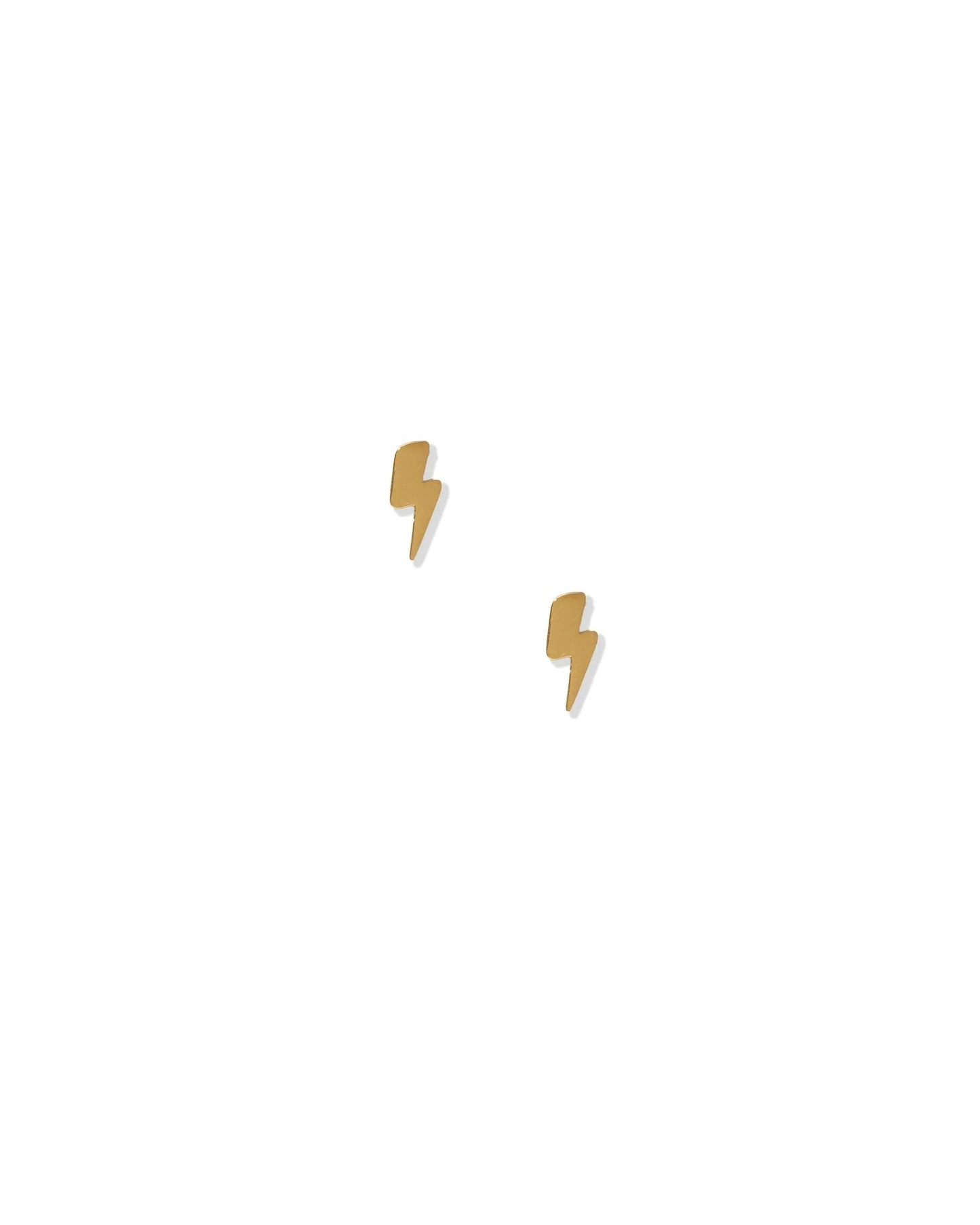 Screwback Stud Earrings| Micro Lightening Bolt