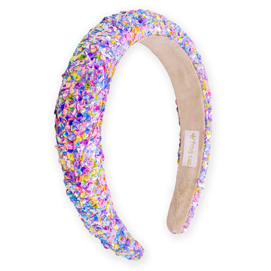 Kids Padded Headband |Chunky Sequin Multi Colored