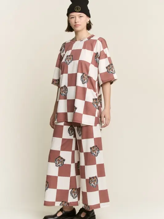 Checkboard Tiger Print Set