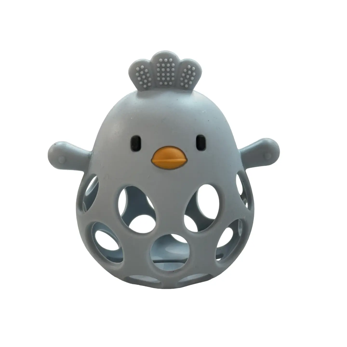Silicone 3D Chicken Teether | Slate