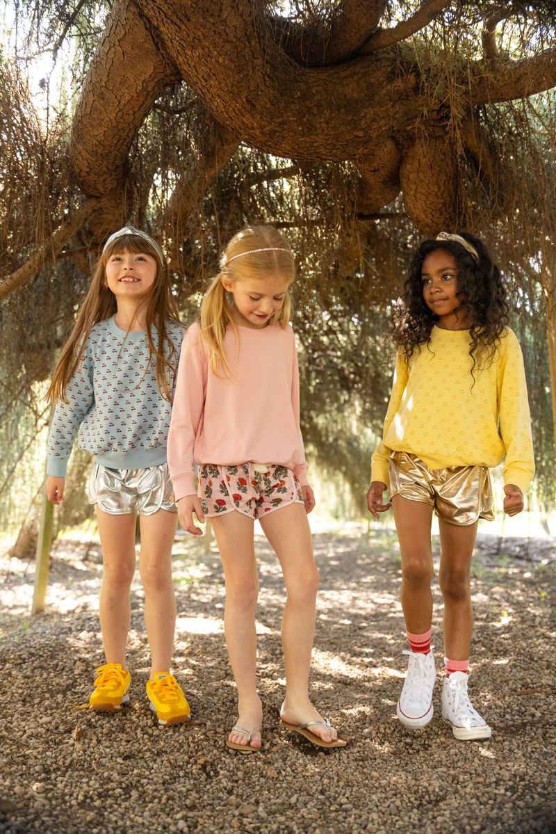 Girls Millie Metallic Short | Gold