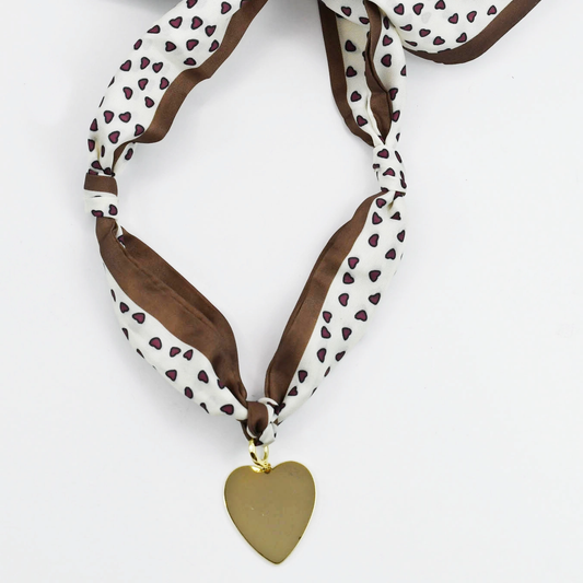Scarfed and Chic Pendant Necklace| Heart