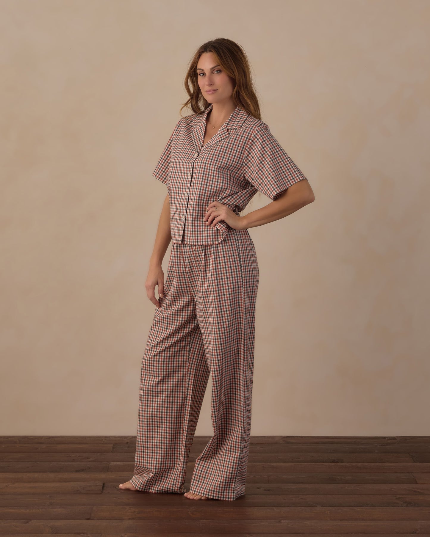 WOMEN'S WOVEN PAJAMA SET || HOLIDAY GINGHAM