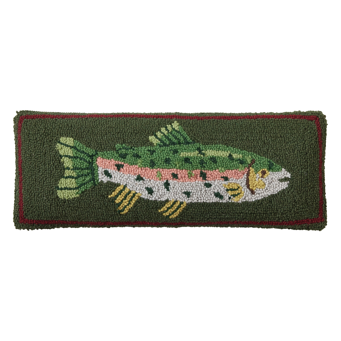 Camp Wandawega Needlepoint Trout Pillow