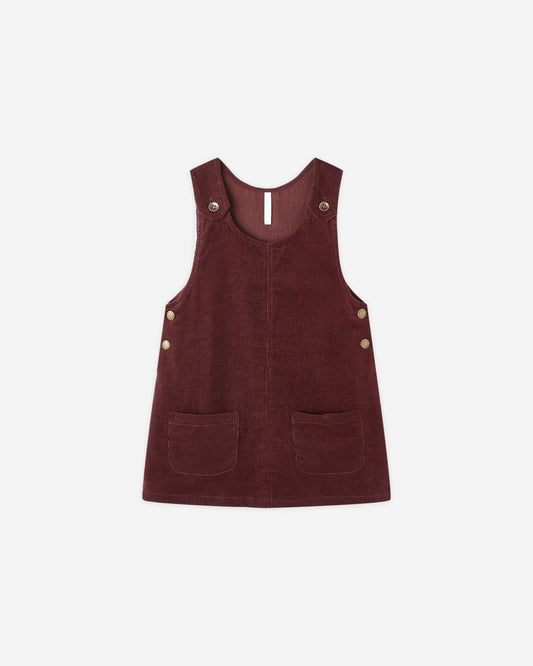 ODETTE OVERALL DRESS || BURGUNDY