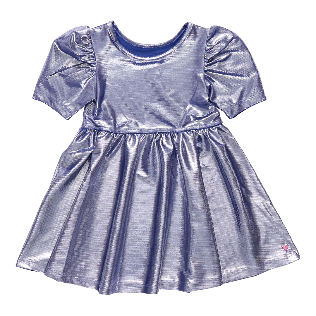Girls Lame Laurie Dress | Royal Blue