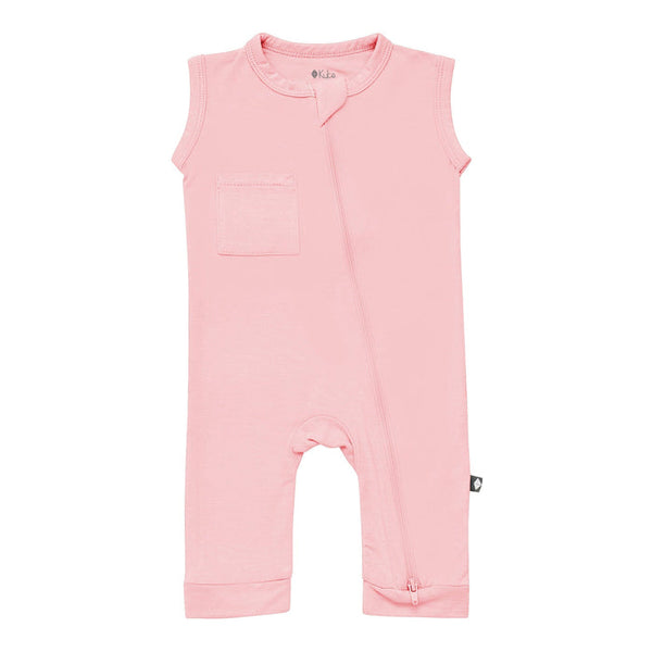 Zippered Sleeveless Romper Crepe