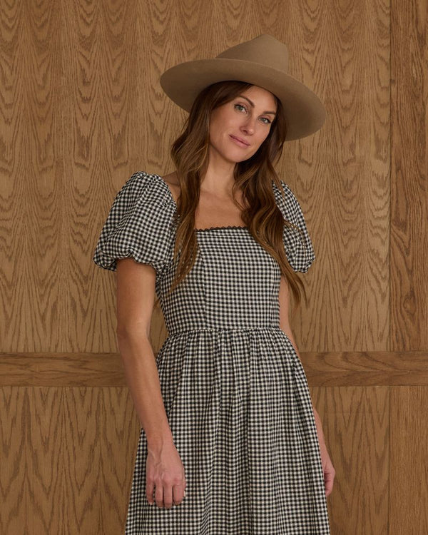 CHIARA DRESS || BLACK GINGHAM