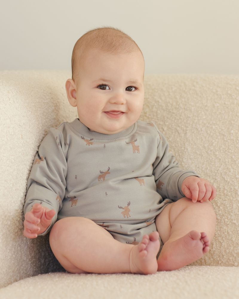 CREWNECK BUBBLE ROMPER || MOOSE