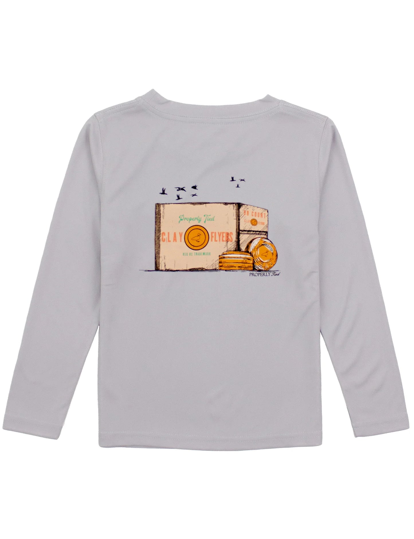 Boys Performance Tee LS Clay Day || Ice Grey