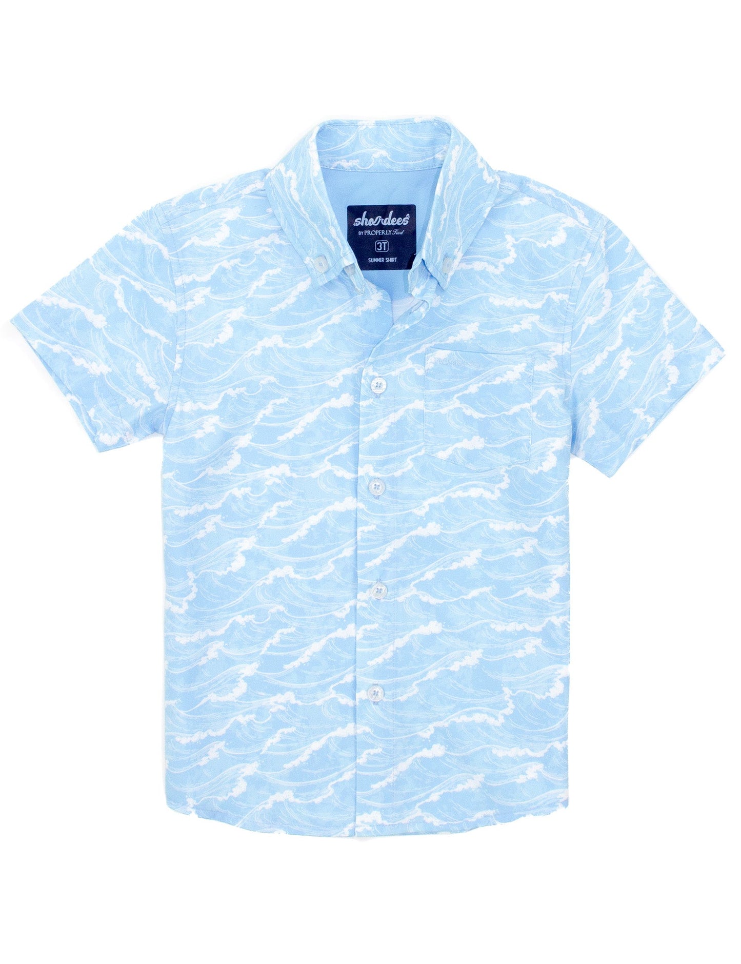 Boys Shordees Summer Shirt | White Cap