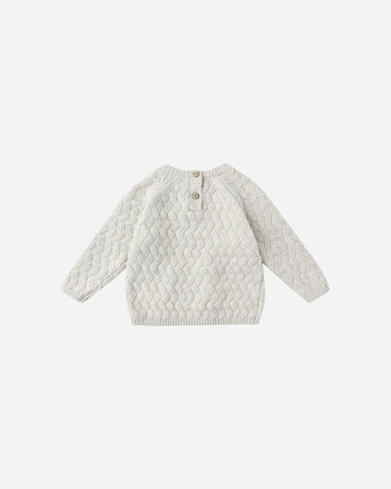 KNIT SWEATER || HEATHERED BLUE