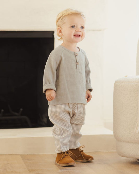 WOVEN PANT || BLUE CHECK