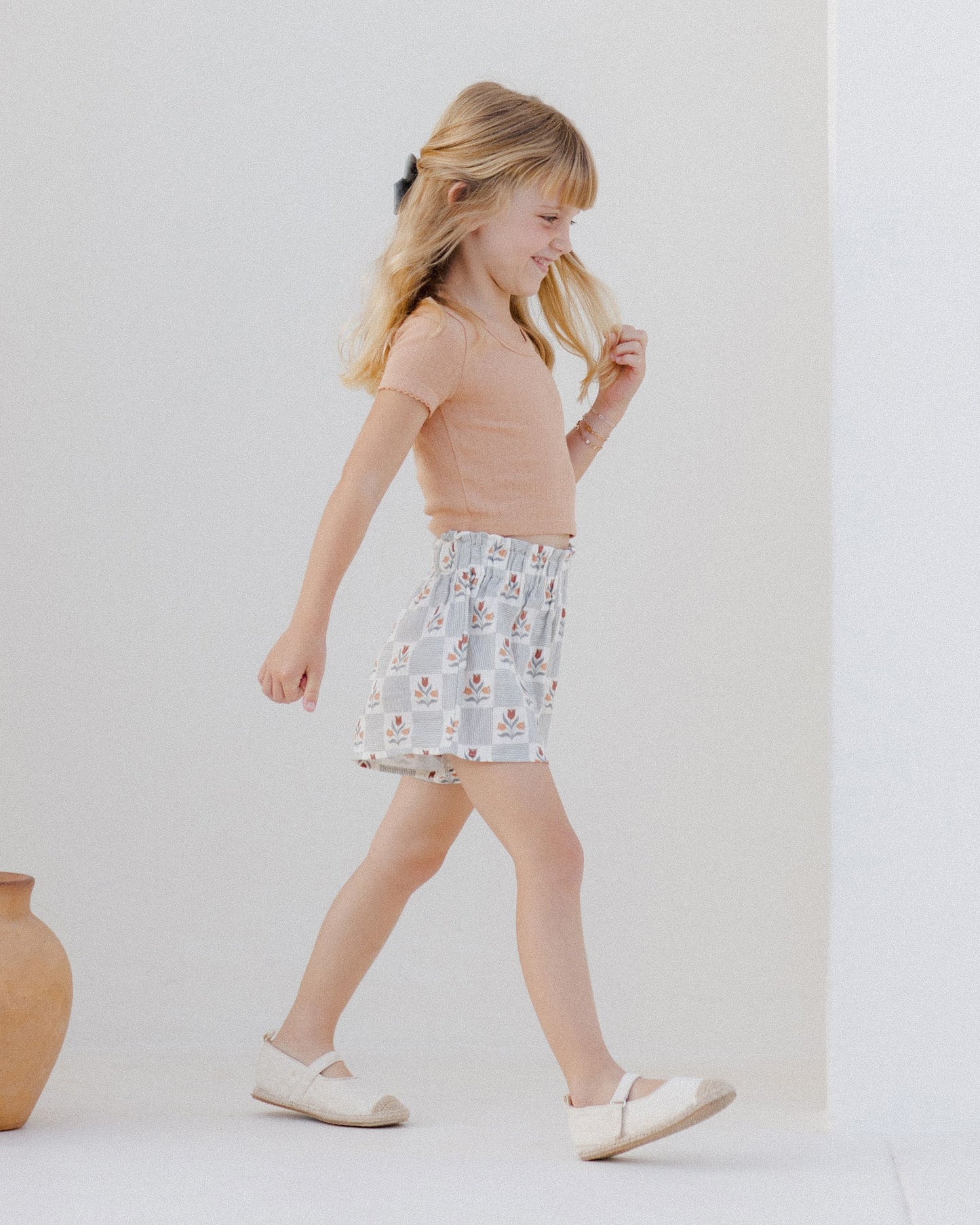 POINTELLE TEE || GRAPEFRUIT