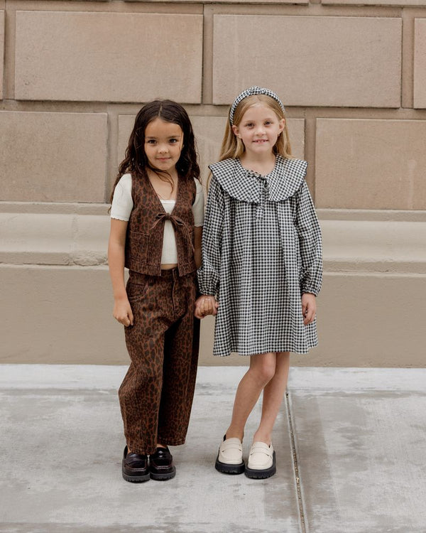 MINI DRESS || BLACK GINGHAM