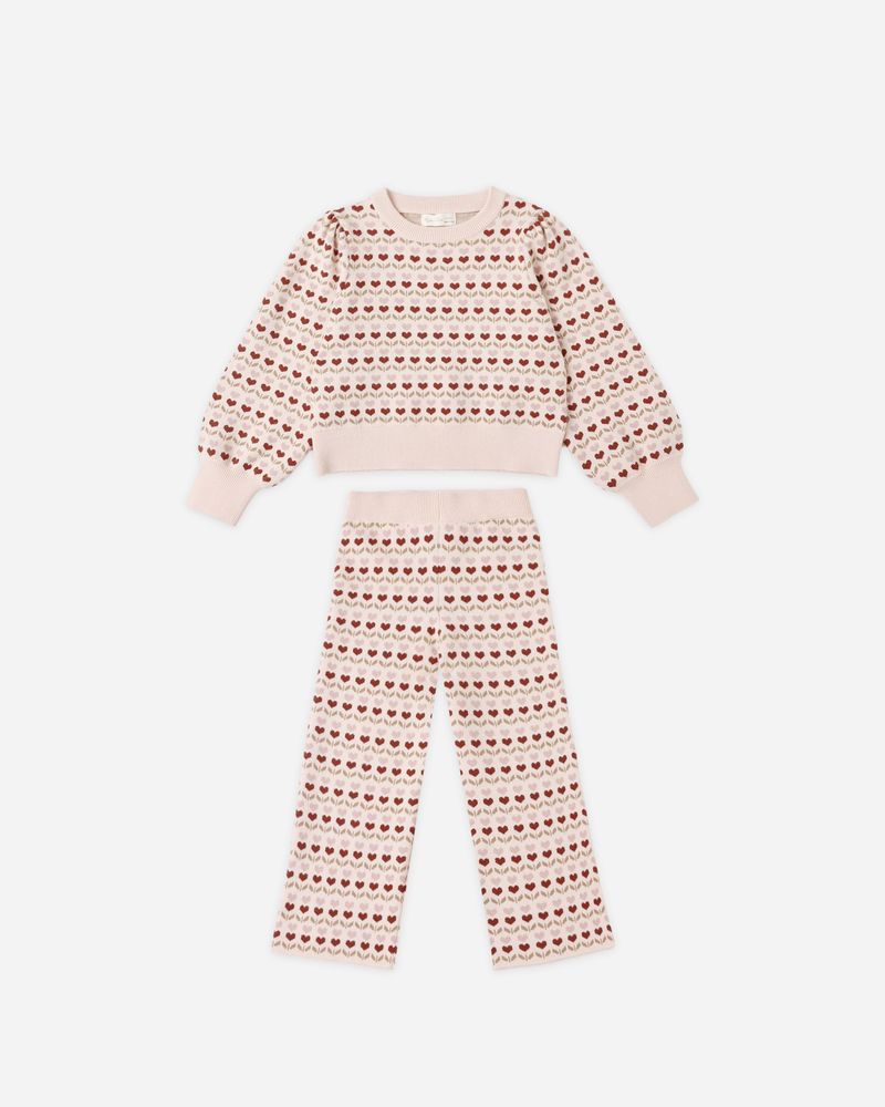 JACQUARD KNIT SET || RUBY HEARTS