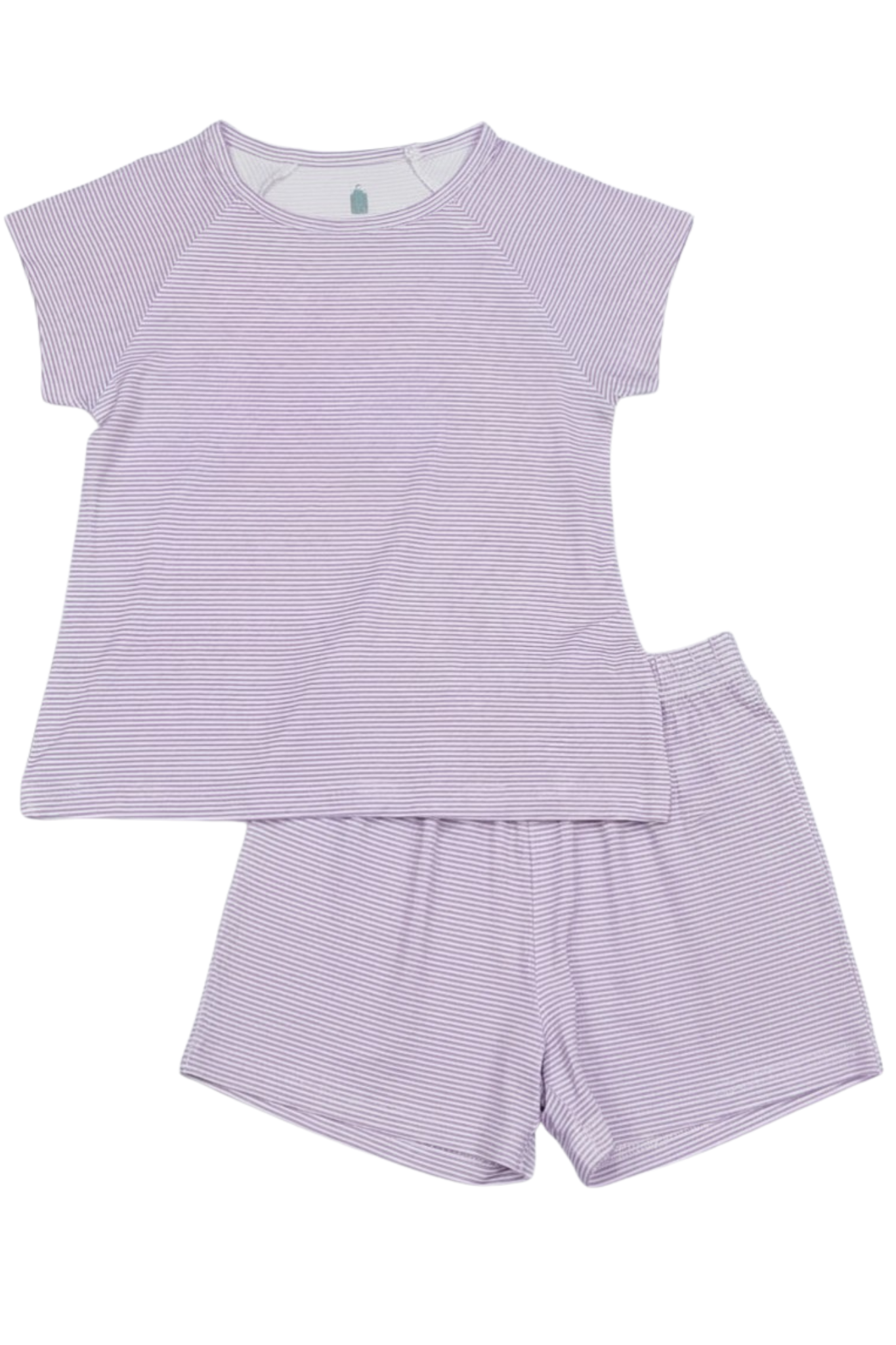 Bamboo T-Shirt & Shorts Sleepwear Set | Purple Stripe
