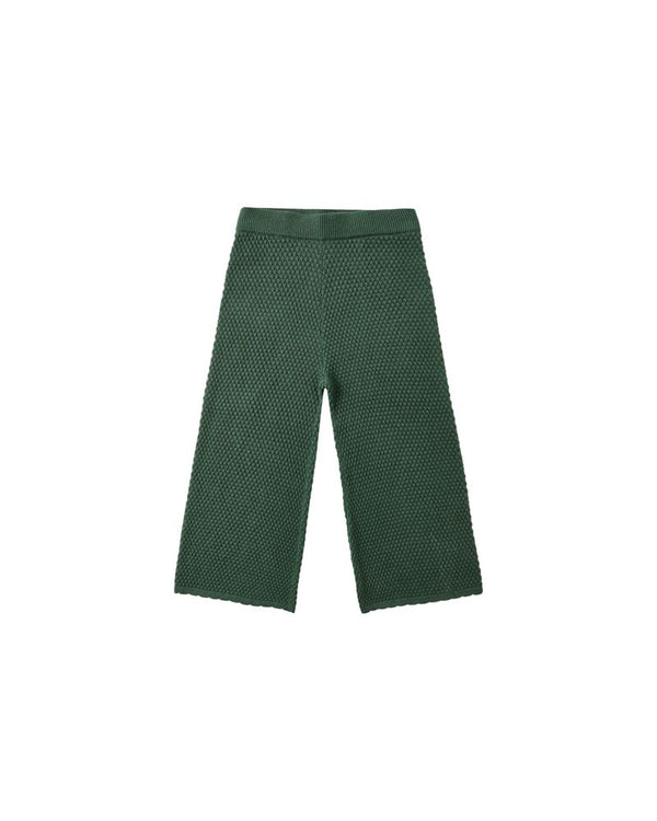 KNIT WIDE LEG PANT || GREEN