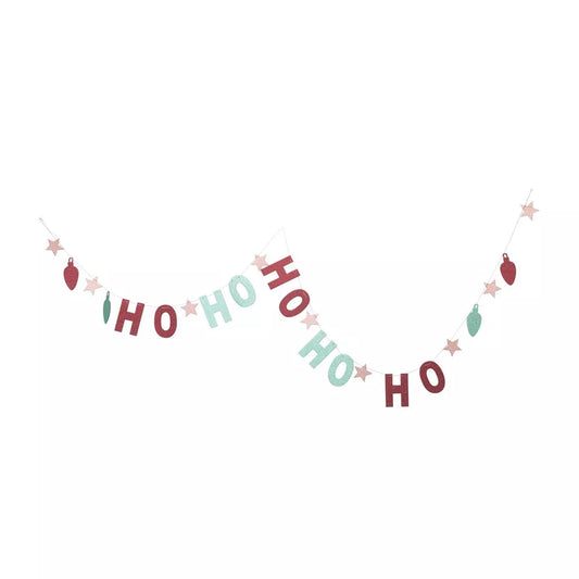 Ho Ho Ho Glitter Banner