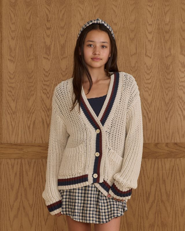 COLLEGIATE CARDIGAN || NATURAL TEEN