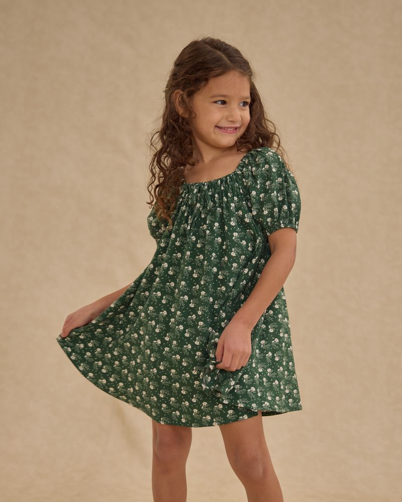SABRINA MINI DRESS || GREEN DITSY