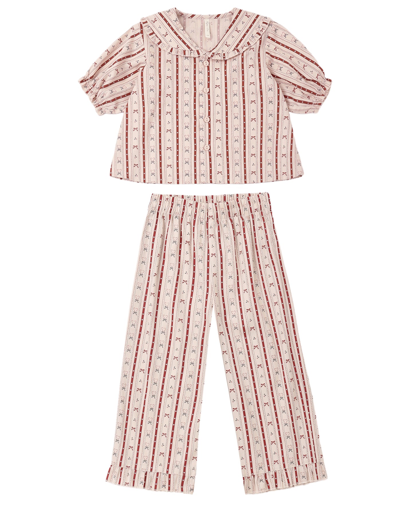 RUFFLE PAJAMAS || CANDY CANE LANE