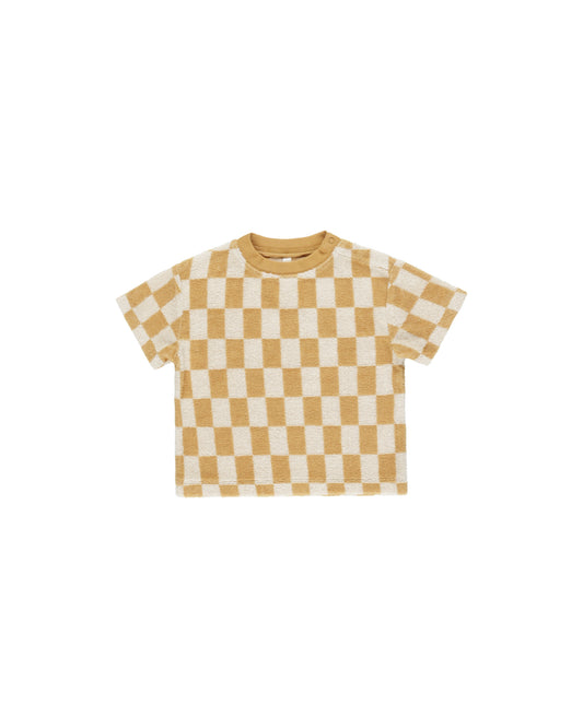 RELAXED TEE || MARIGOLD CHECK