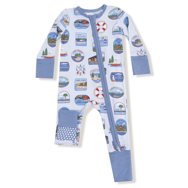 Lake Stickers | 2 Way Zipper Romper