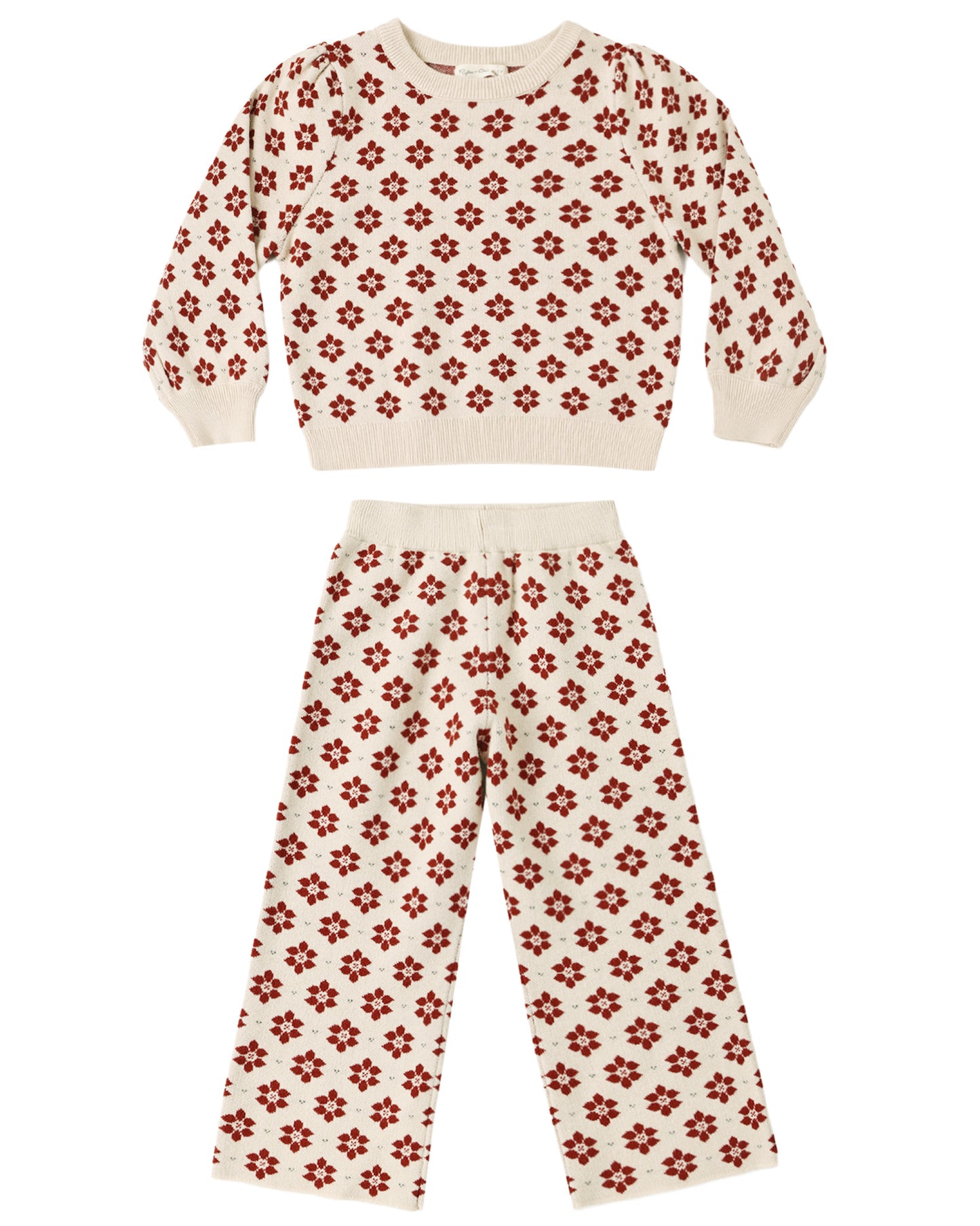 JACQUARD KNIT SET || POINSETTIA
