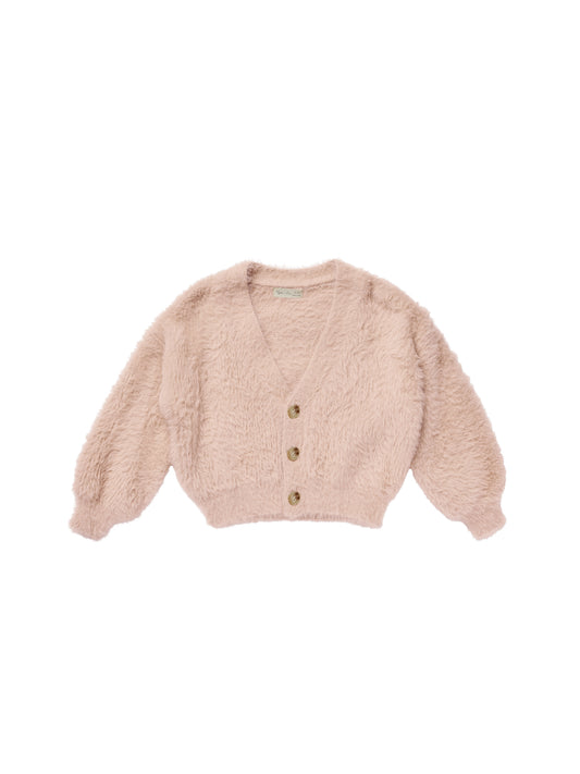 FUZZY CARDIGAN || BLUSH