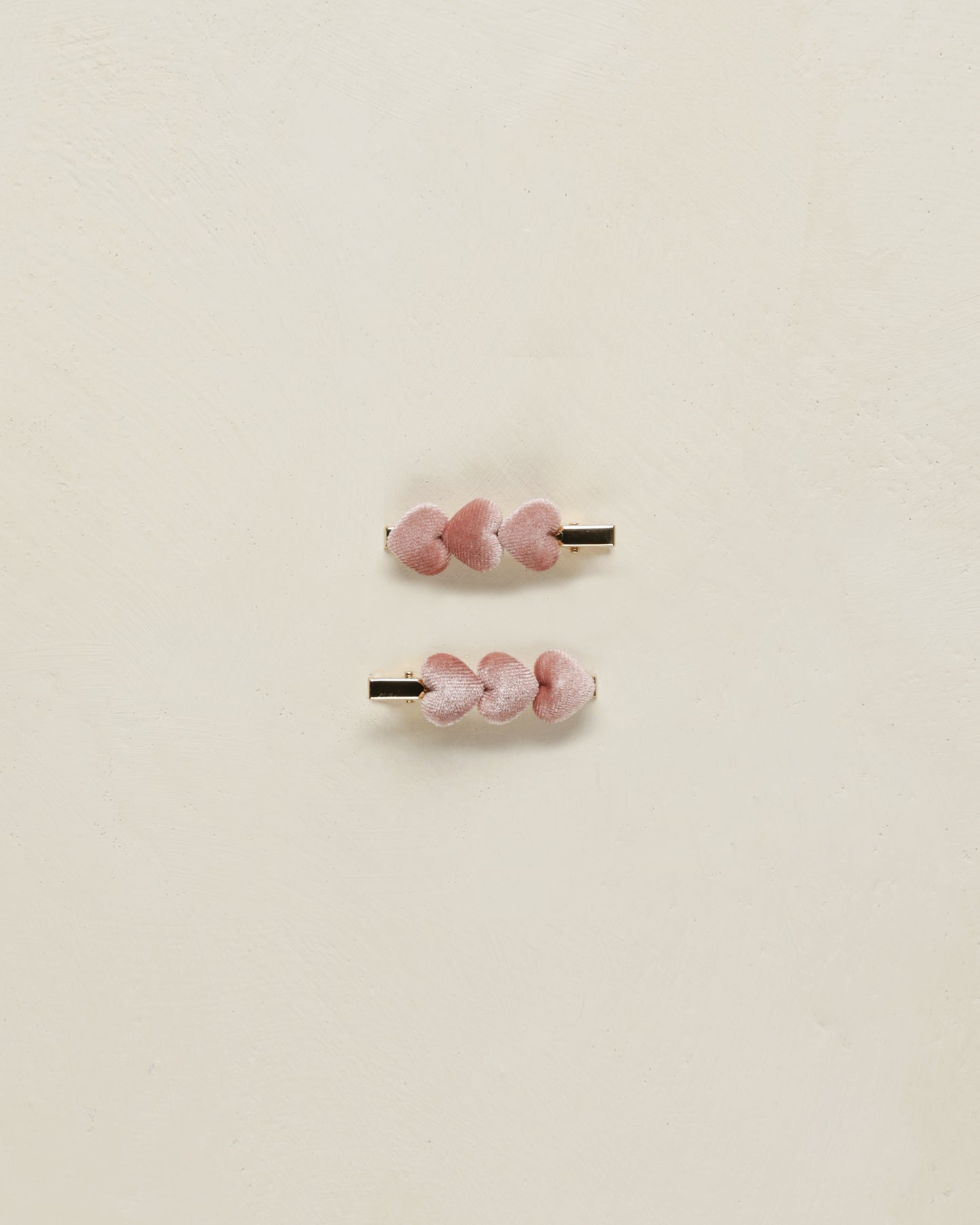 VELVET HEART CLIPS || BUBBLEGUM