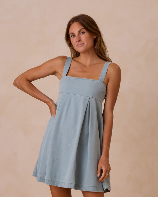 DENIM MINI DRESS || OCEAN