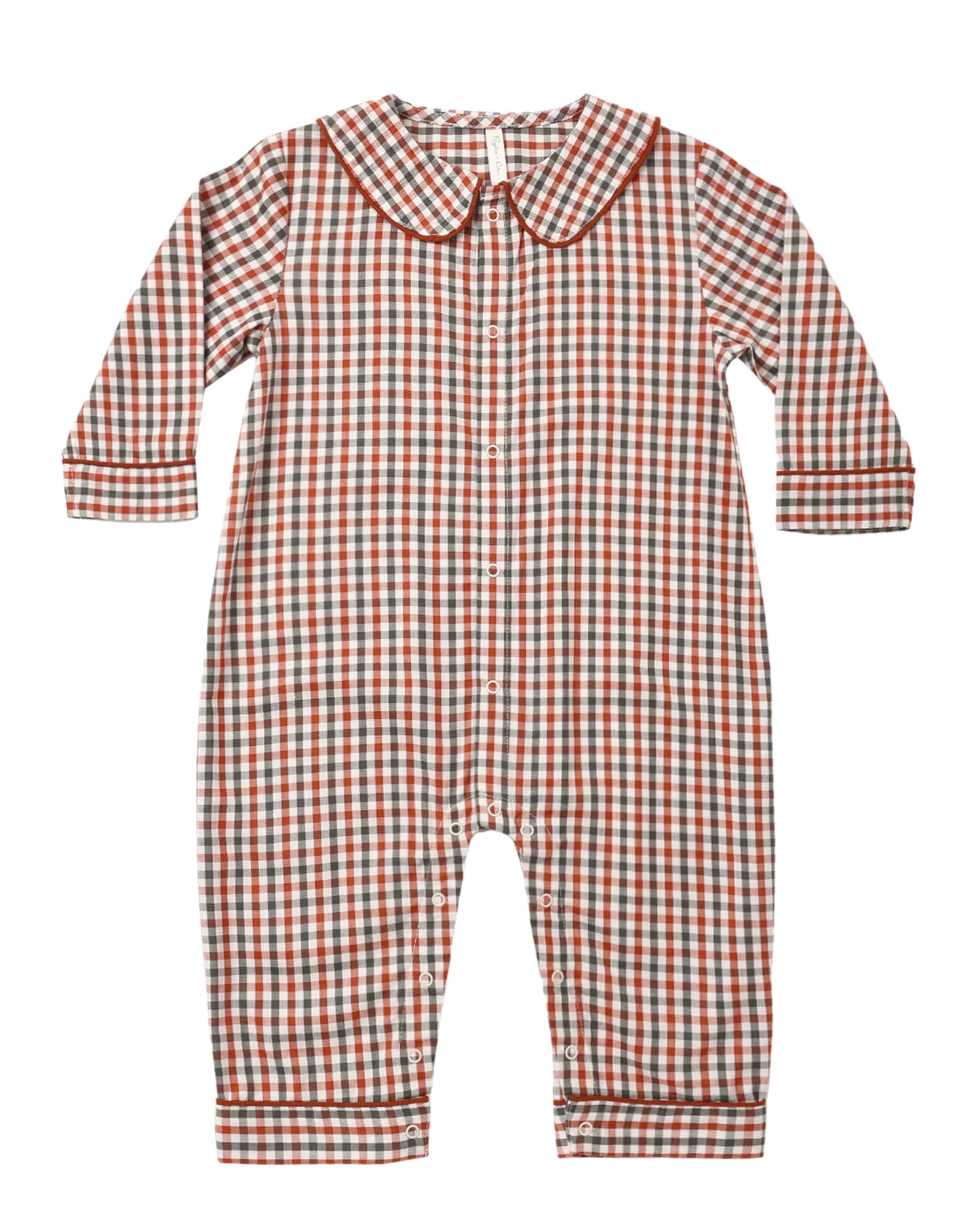 BABY PAJAMA ROMPER || HOLIDAY GINGHAM