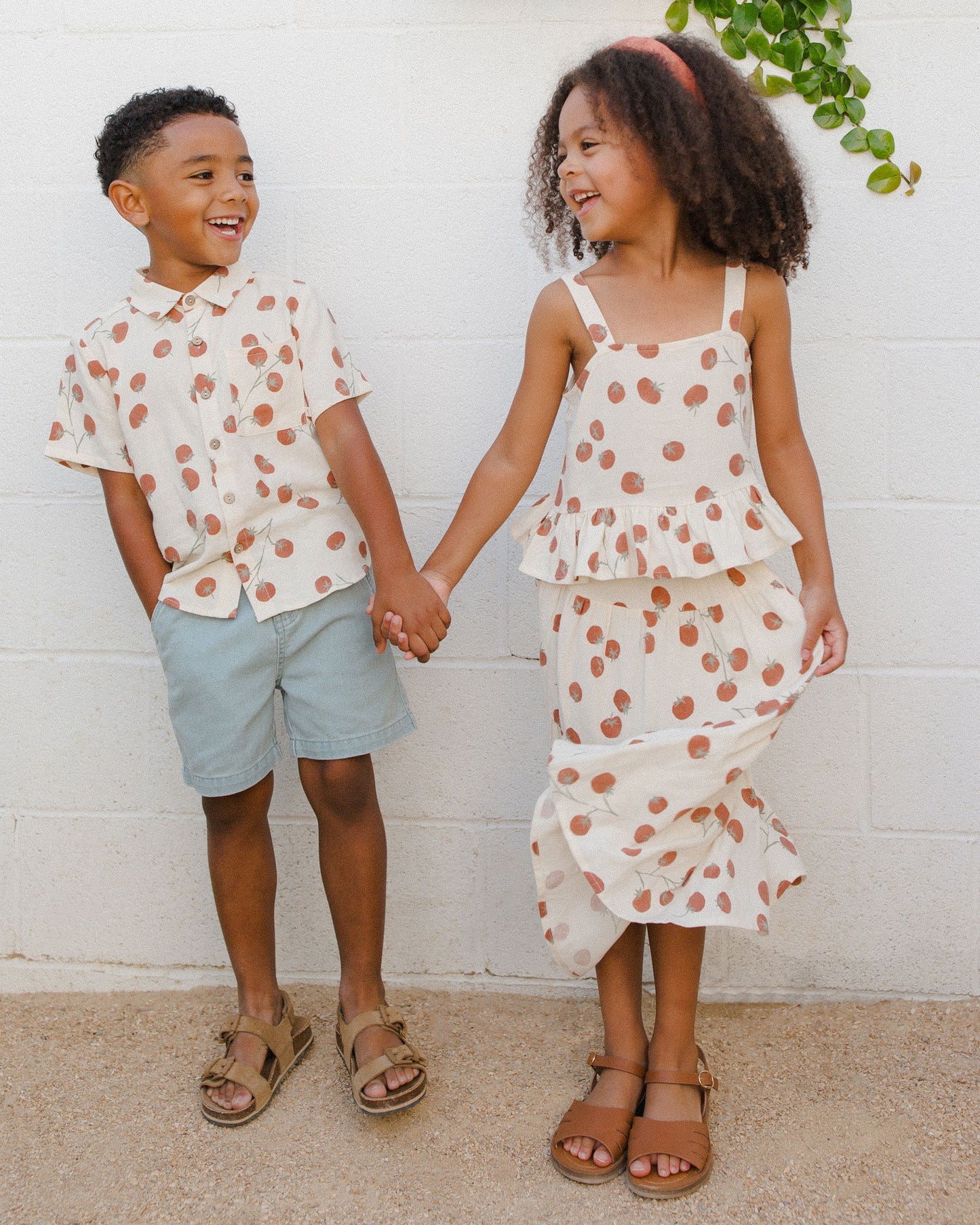 CROPPED PEPLUM TANK || TOMATOES