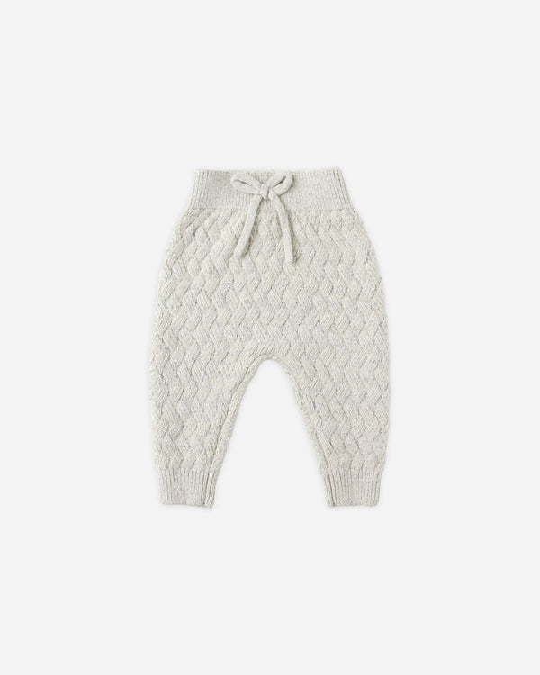 KNIT PANT || HEATHERED BLUE